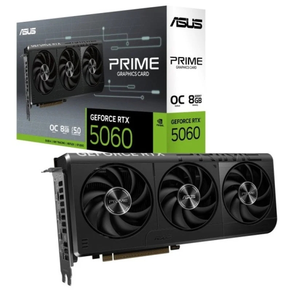Asus Geforce Rtx 5060 Prime Oc Tarjeta Grafica 8Gb Gddr7 Reflex 2 Rtx Ai Dlss4