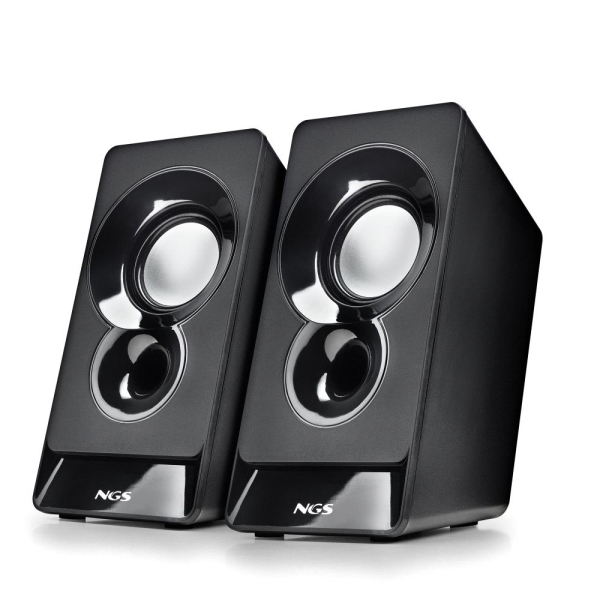 Ngs Sb210 Altavoces 2.0 12W - Alimentacion Por Usb - Entrada Jack - Control De Volumen Integrado - Color Negro
