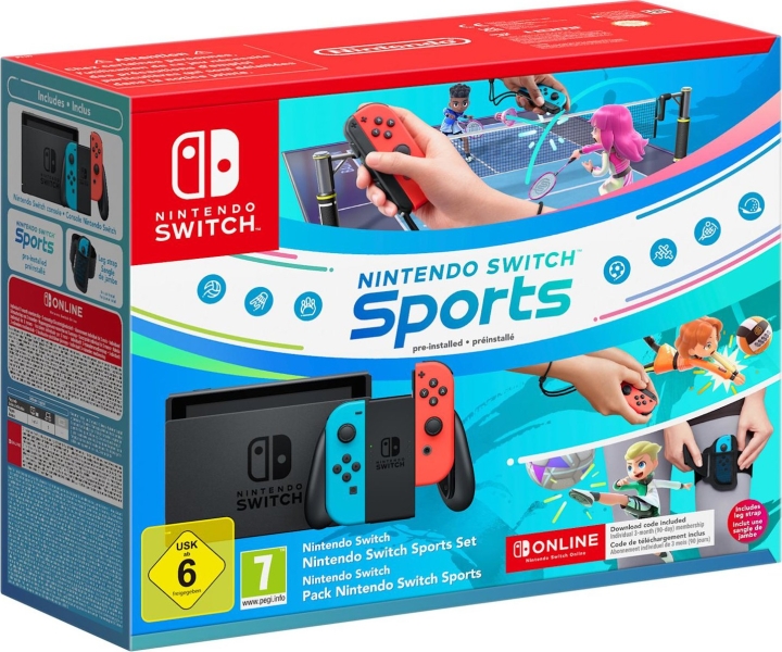 Nintendo Switch Consola + Nintendo Switch Sports + Nso 12 Meses