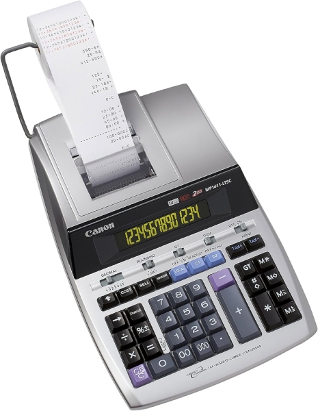Canon Mp1411-Ltsc Gb Calculadora De Impresion 14 Digitos - Impresion En Negro Y Rojo - Pantalla Lcd De 1 Linea - Diseño De Teclado Espacioso