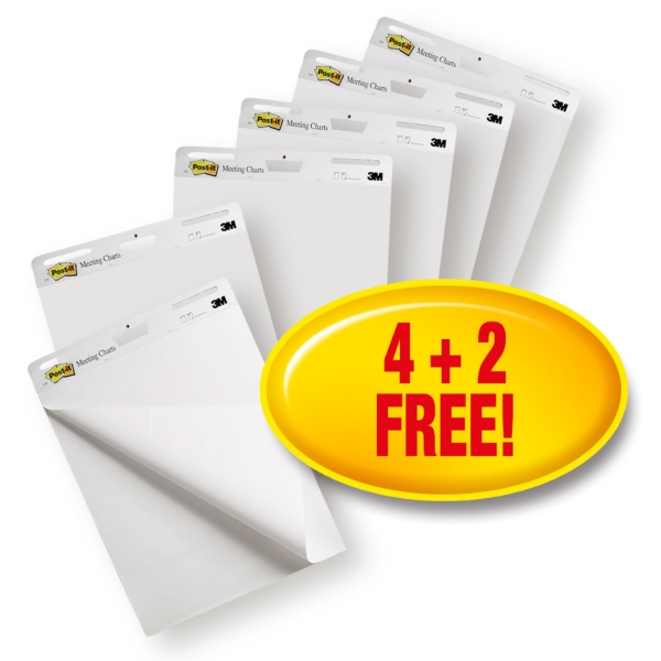 Post-It Super Sticky Bloc De 180 Blocs De Reuniones - Forma Rectangular - 635X762Mm - Color Blanco