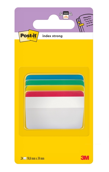 Post-It Index Dispensador Con 24 Marcadores Reposicionables - Forma Rectangular - Colores Surtidos
