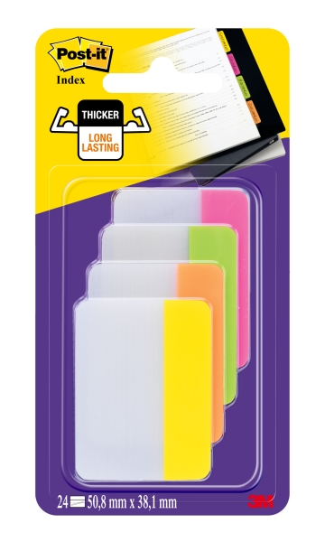 Post-It Index Dispensador Con 66 Marcadores Reposicionables - Forma Rectangular - Colores Surtidos