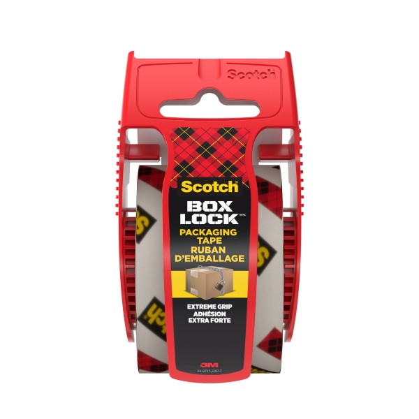 Scotch Box Lock Precinto De Embalaje - 48Mm X 20.3M - Incluye Dispensador - Color Transparente