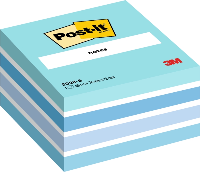 Post-It Cubo De 450 Notas Adhesivas Reposicionables - Forma Cuadrada - 76X76Mm - Colores Surtidos