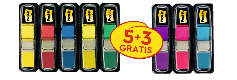 Post-It Index Pack De 8 Dispensadores Con 35 Marcadores De Indice Reposicionables - Forma Rectangular - Colores Surtidos