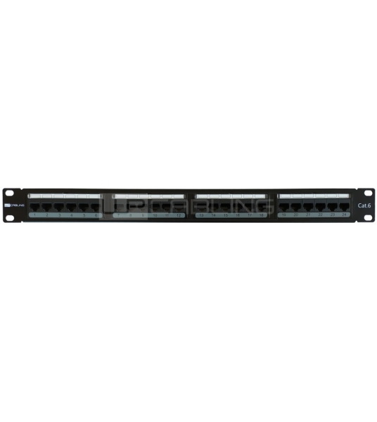 Wp Patch Panel De 24 Puertos Rj45 Cat6 Utp - 1U Idc - Color Negro