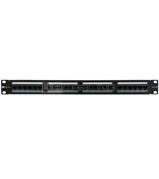 Wp Patch Panel De 24 Puertos Rj45 Cat6A Utp - 1U Idc - Color Negro