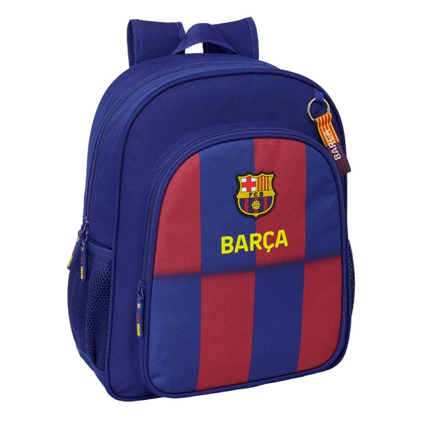 Safta F.c.barcelona Mochila Infantil De 15L - Adaptable A Carro - 2 Compartimentos - Portabotellas - 32X38X12Cm - Color Rojo Y Azul