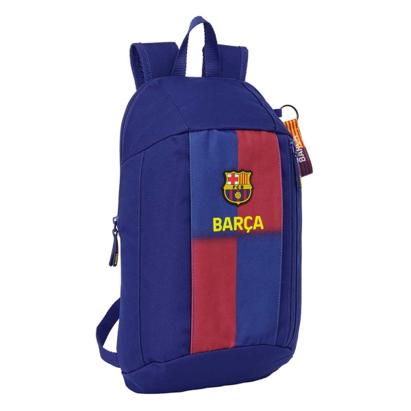 Safta F.c.barcelona Mochila Mini De 8.5L - Cremallera Vertical - Asas Regulables Y Acolchadas - 22X39X10Cm - Color Rojo Y Azul