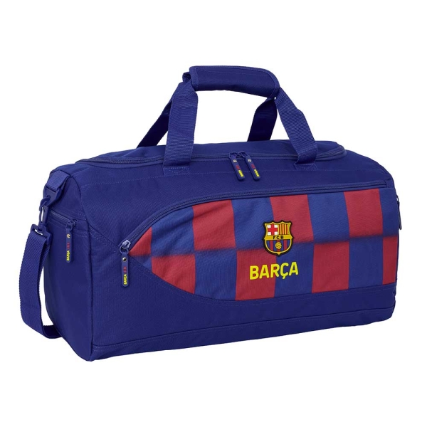 Safta F.c.barcelona Bolsa Deporte - Bandolera De 31L Ajustable - Tacos En La Base - Fondo Semirigido - 50X25X25Cm - Color Rojo Y Azul