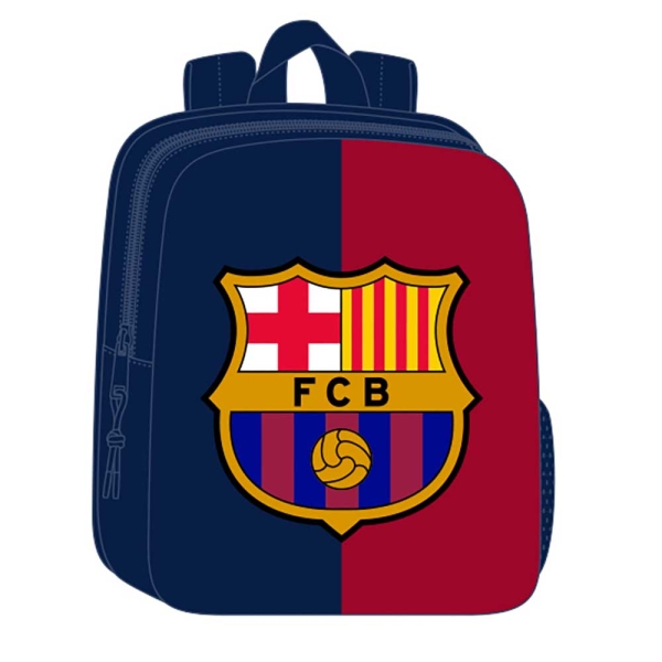 Safta F.c.barcelona Mochila Guarderia 3D De 6L - Asa De Mano Superior - Asas Regulables Y Acolchadas - Cierre De Cremallera - 22X27X10Cm - Color Rojo Y Azul