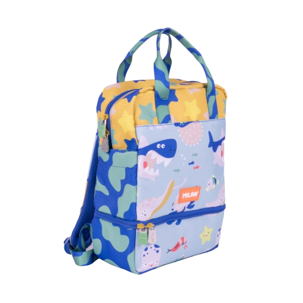 Milan Blue Odyss Mochila Infantil 9.5L - Compartimento Isotermico - 33X25X13Cm - Multicolor