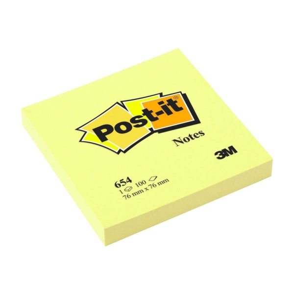 Post-It Pack Con 6 Blocs De 100 Notas Adhesivas Removibles Canary Yellow 76X76Mm - Papel Con Certificacion Pefc - 7100103157 - Color Amarillo Claro