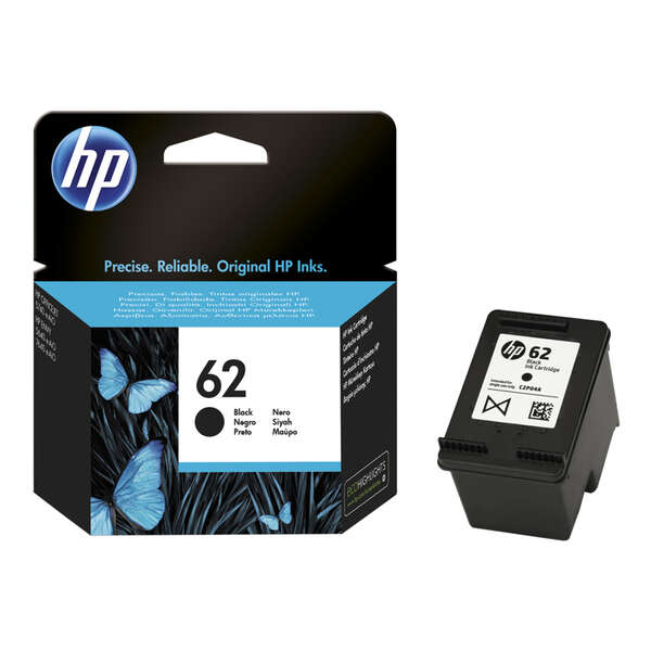 Hp 62 Negro Cartucho De Tinta Original - C2P04Ae