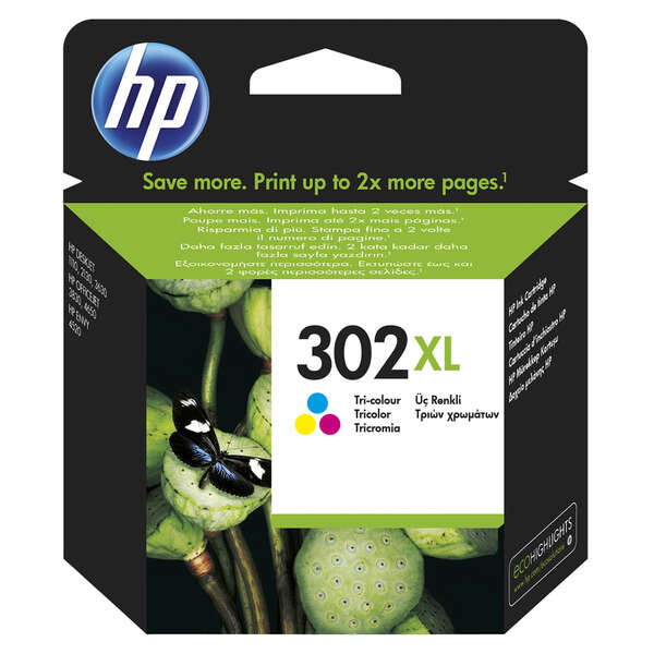 Hp 302Xl Color Cartucho De Tinta Original - F6U67Ae