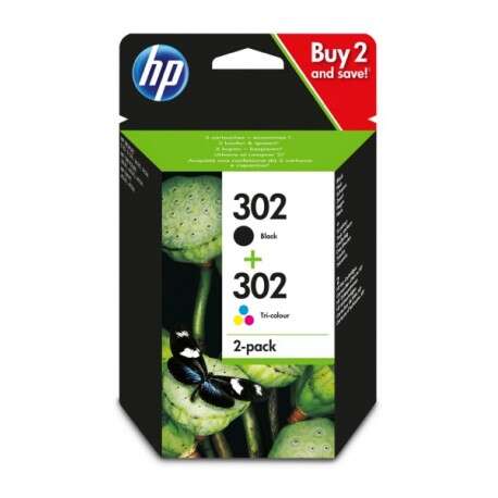 Hp 302 Negro + Color Pack De 2 Cartuchos De Tinta Originales - X4D37Ae