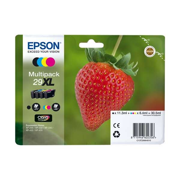 Epson T2996 (29Xl) Pack De 4 Cartuchos De Tinta Originales - C13T29964012