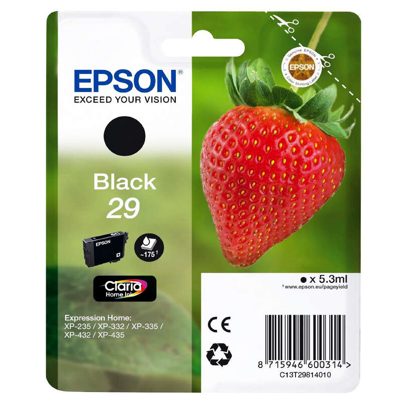 Epson T2981 (29) Negro Cartucho De Tinta Original - C13T29814012