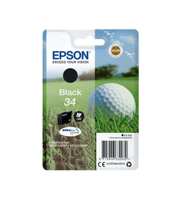 Epson T3461 (34) Negro Cartucho De Tinta Original - C13T34614010