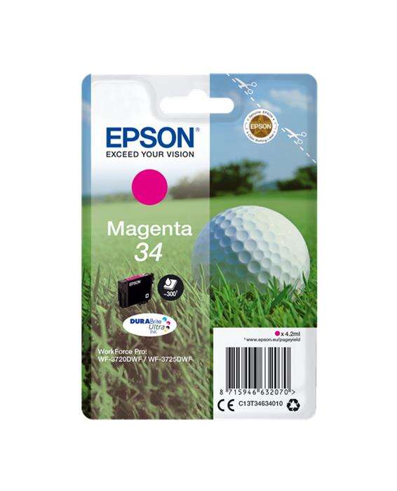 Epson T3463 (34) Magenta Cartucho De Tinta Original - C13T34634010