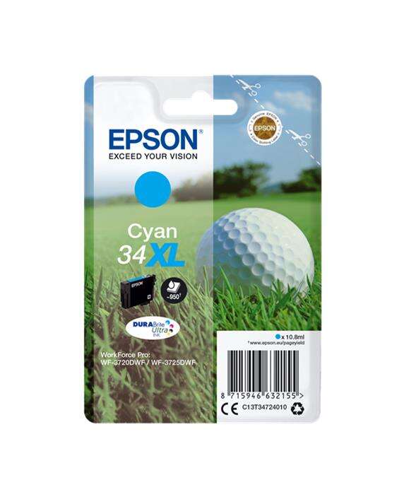 Epson T3472 (34Xl) Cyan Cartucho De Tinta Original - C13T34724010